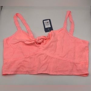 Universal Thread women’s smocked cropped tank top Pink Large